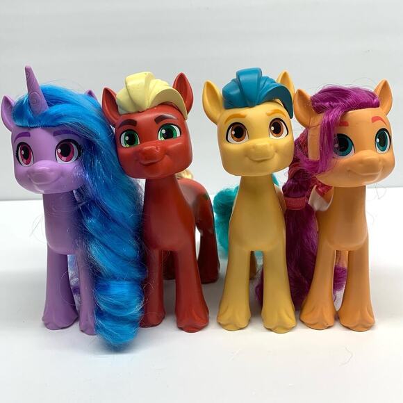 Hasbro My Little Pony 2021 Lot of Four (4) Ponies Brushable Mane 6” Vinyl Dolls - Picture 2 of 11